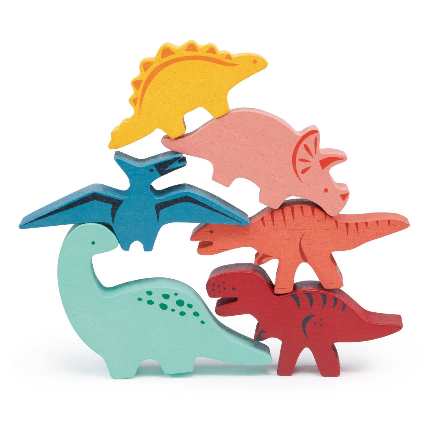 Wooden Happy Stacking Dinosaurs