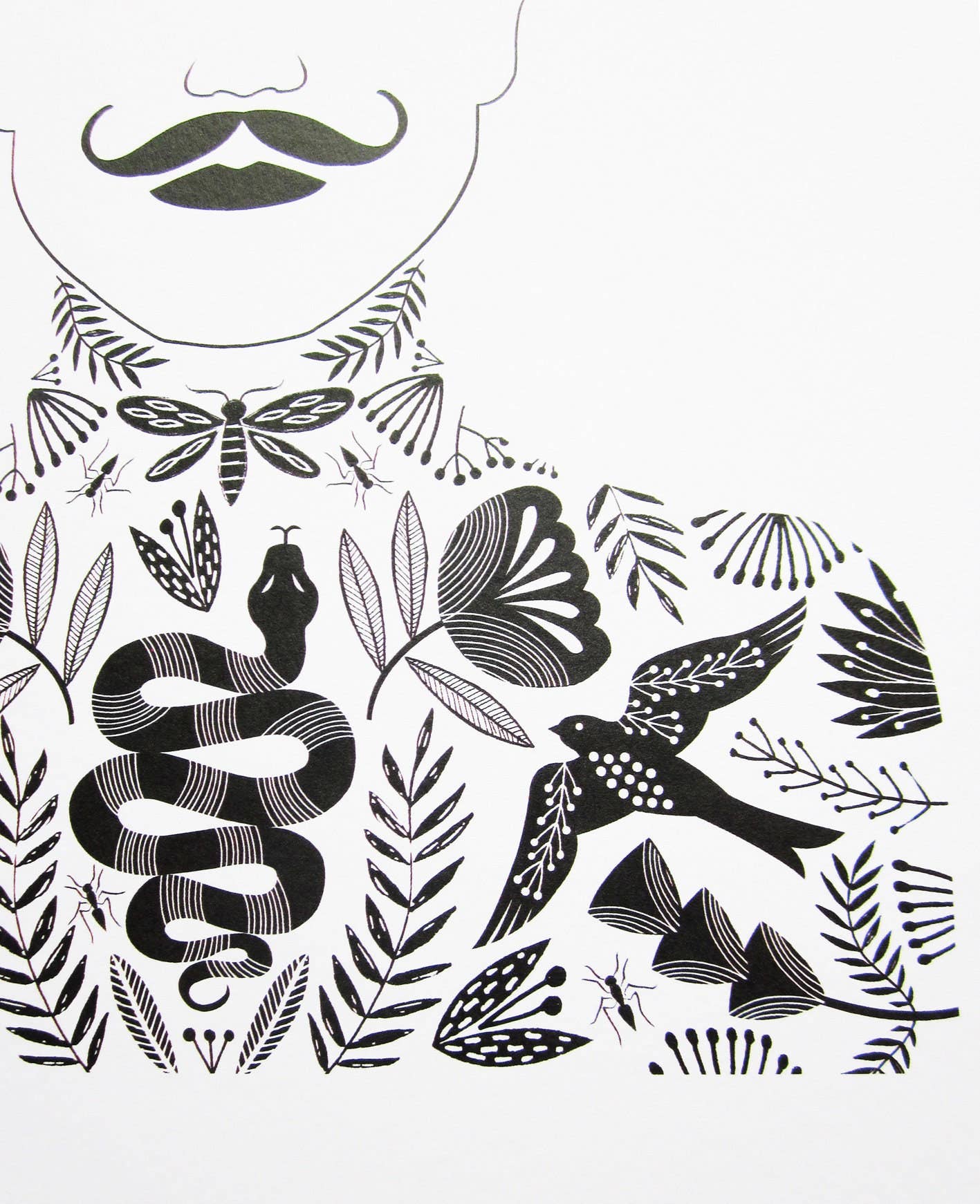 A4 art print - tattooed man