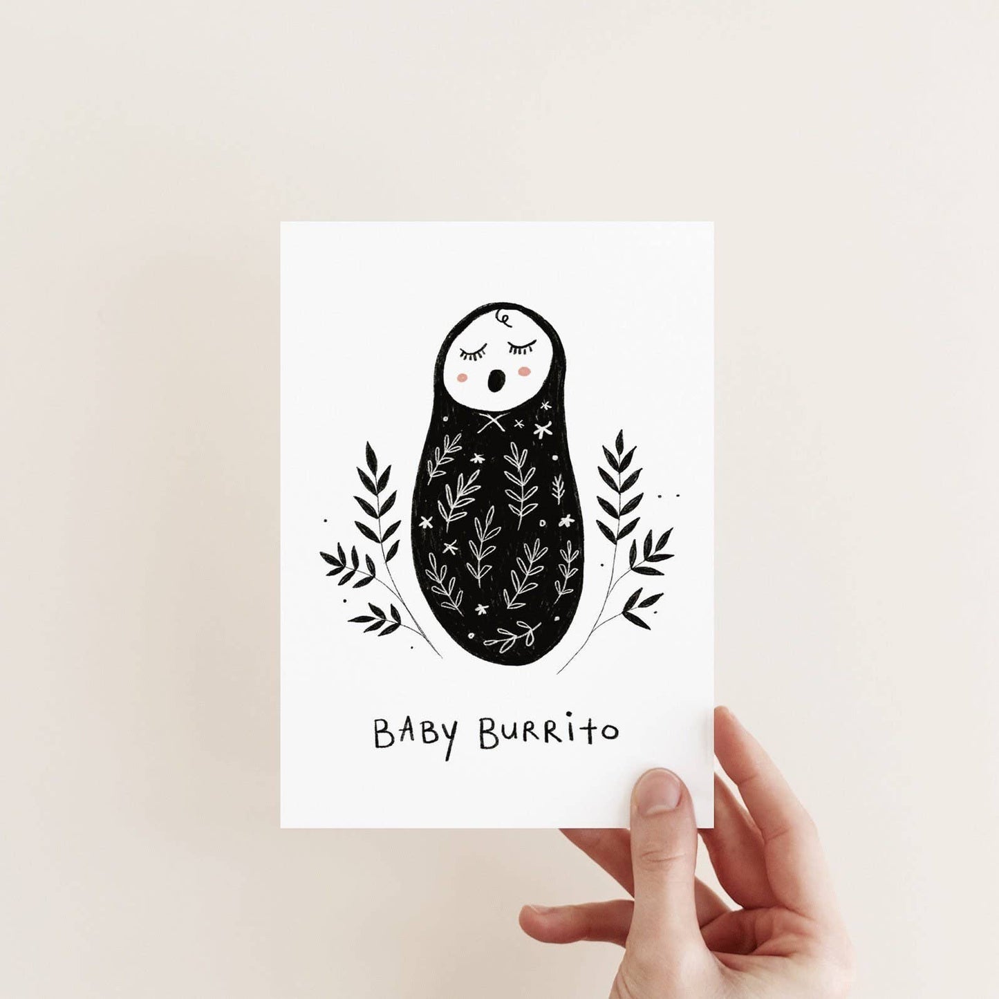 Baby Burrito New Baby Card