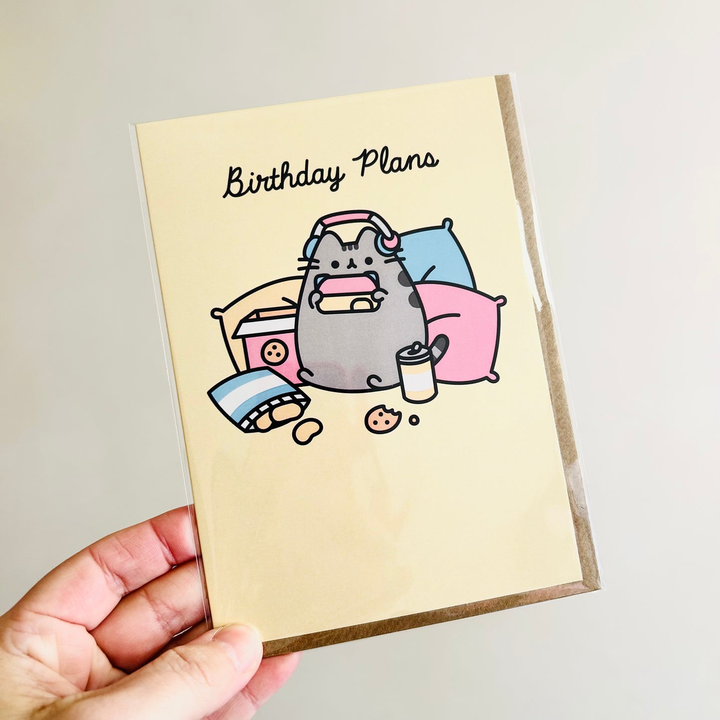 Pusheen Birthday Plans Card