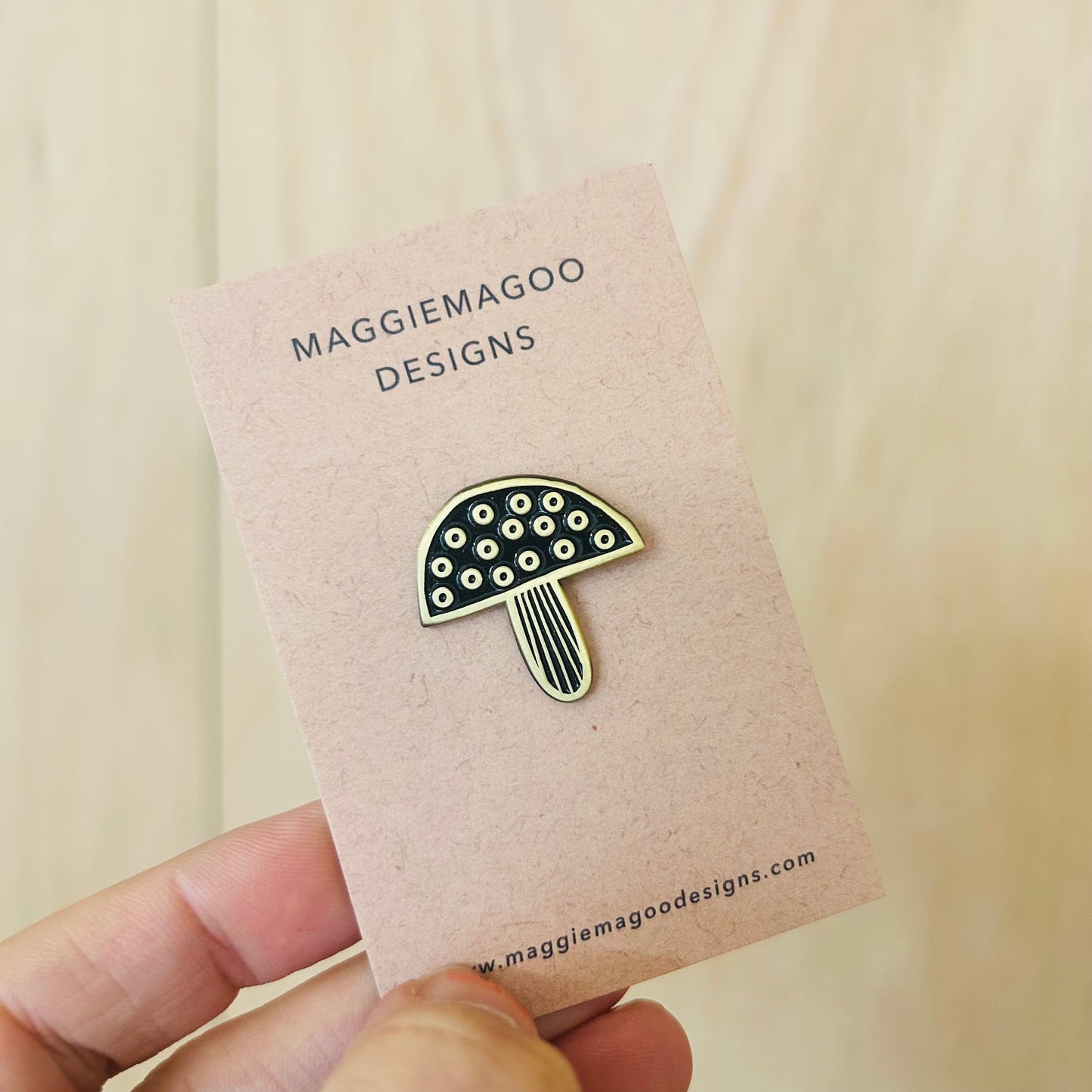 Enamel pin badge - toadstool