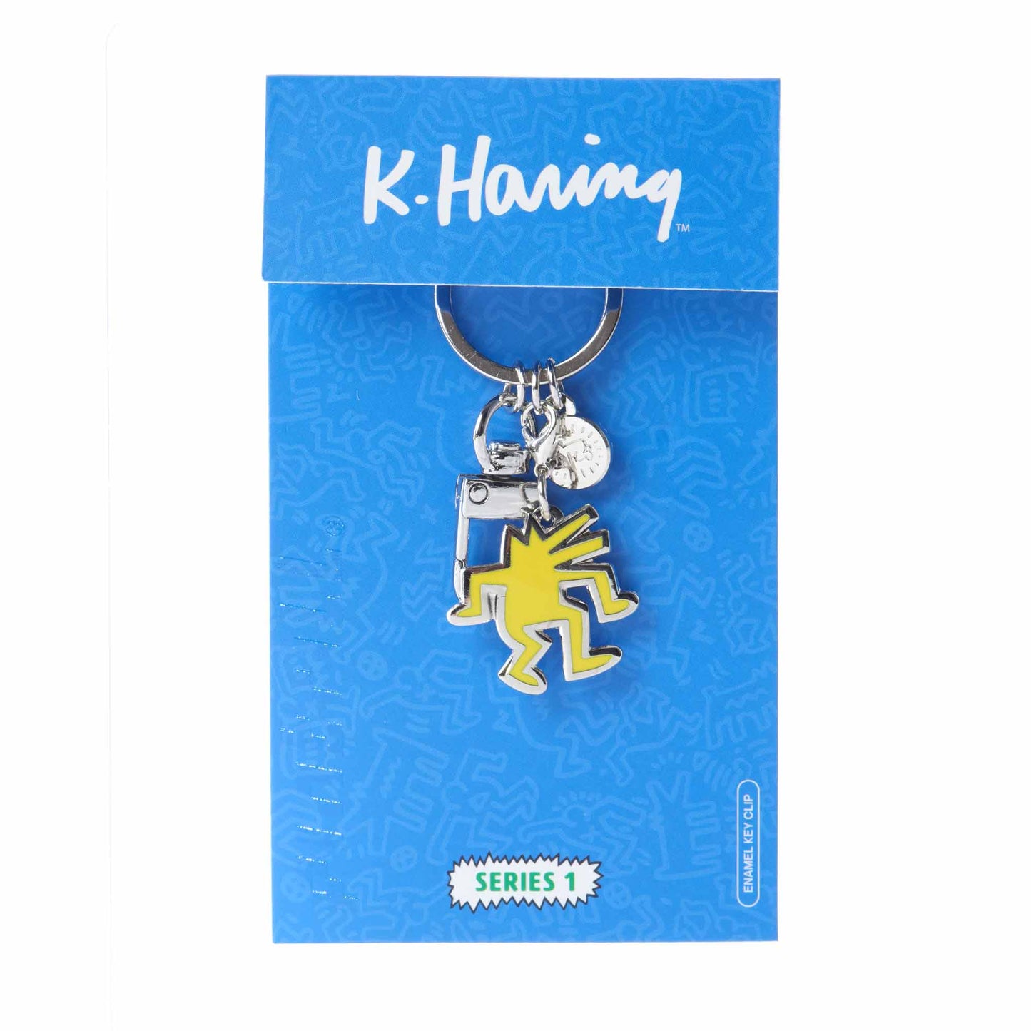 Yellow Dancing Dog Keyclip
