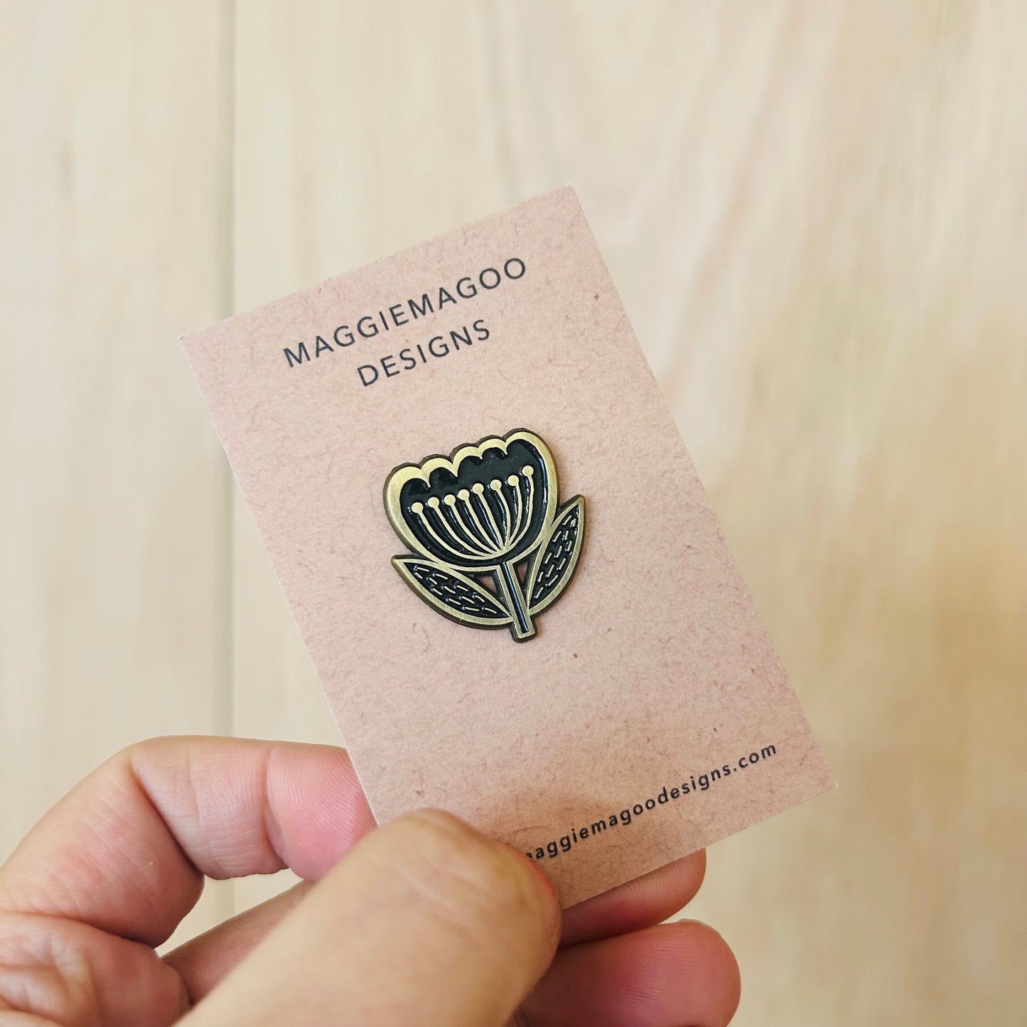 Enamel Flower pin badge