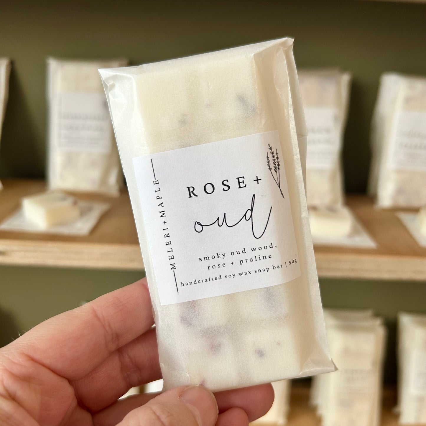 Rose and Oud Soy Wax Melt Snap Bar