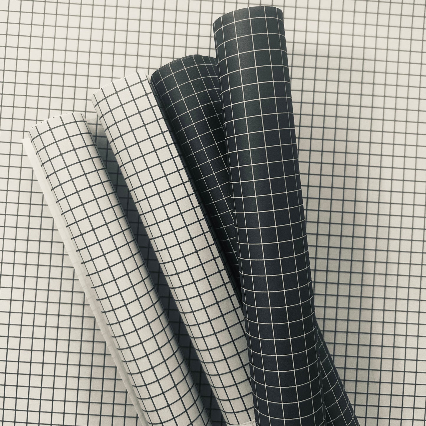 Black grid gift wrap