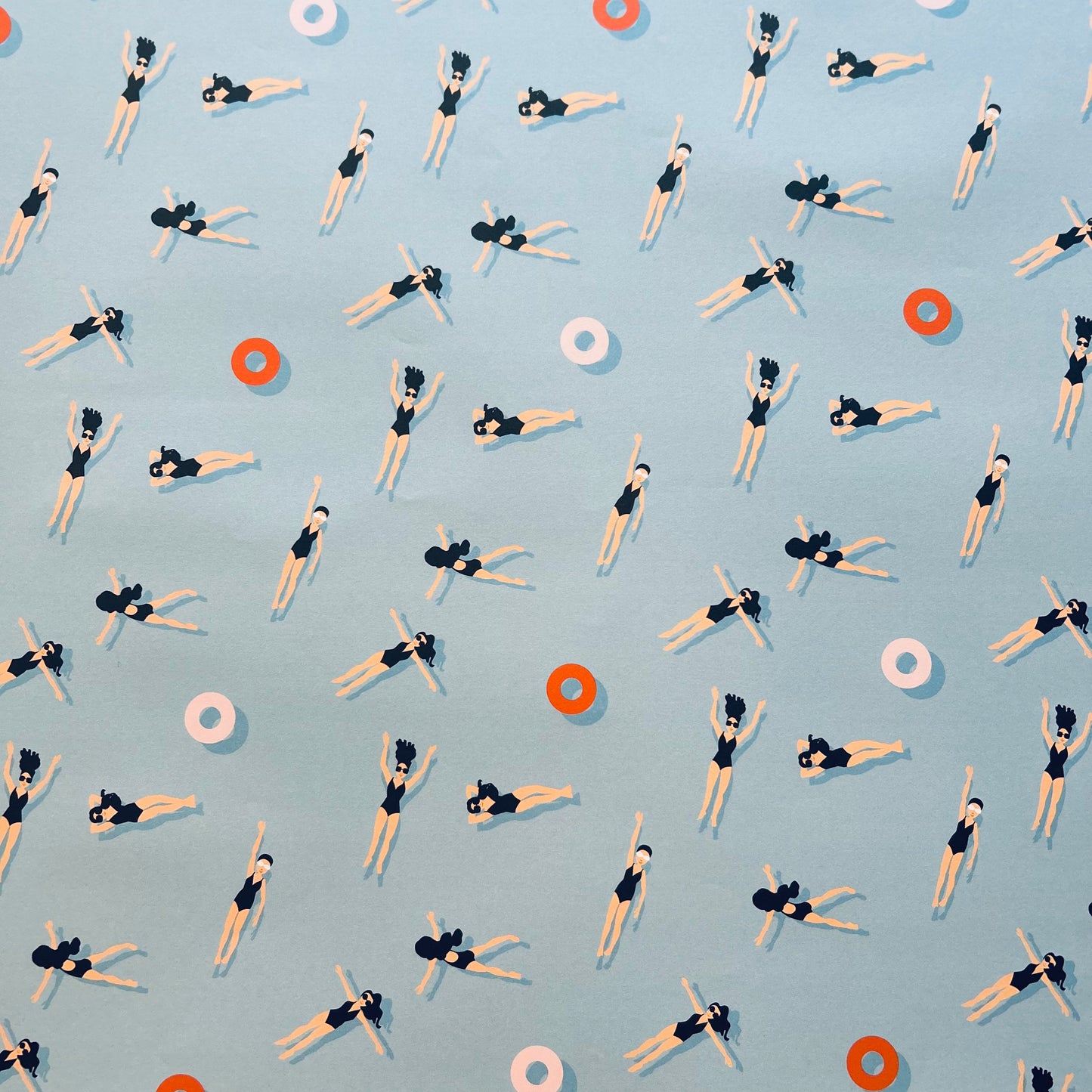 Pool Swimmers Gift Wrap