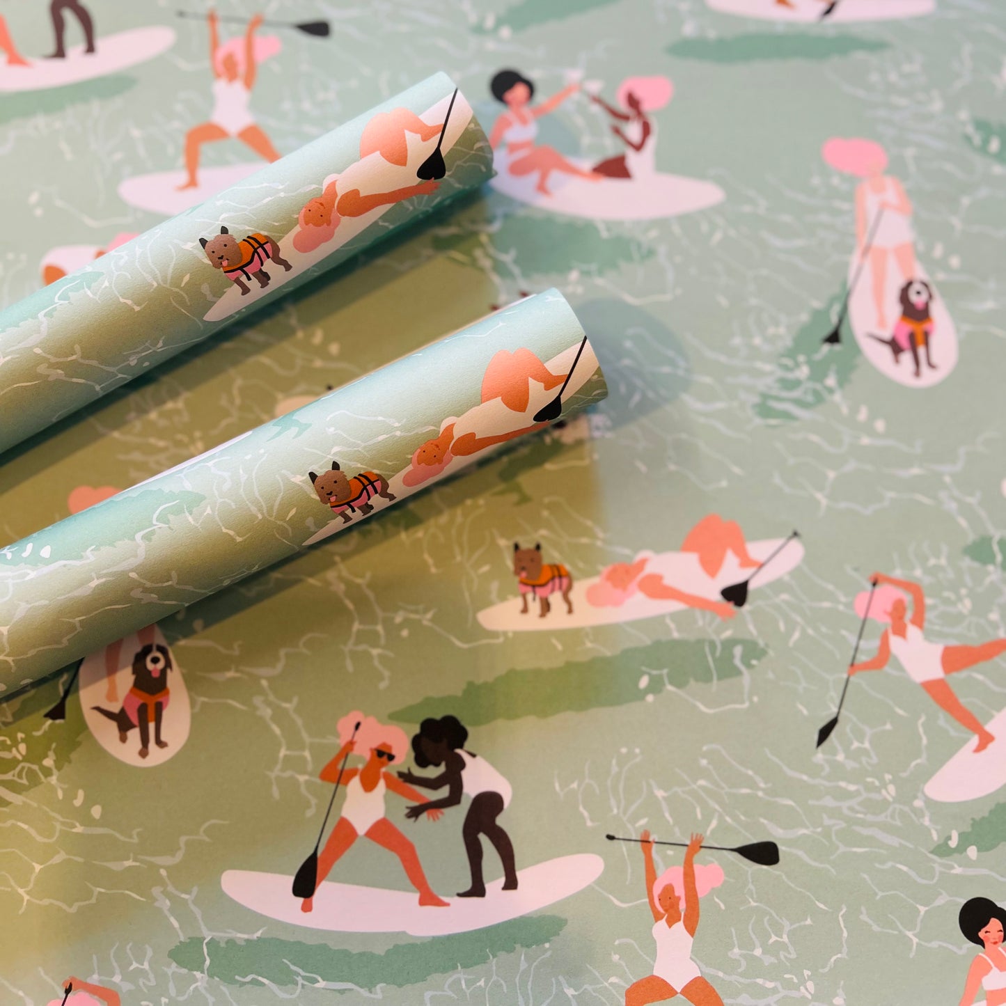 Paddle Boarding ladies Gift Wrap