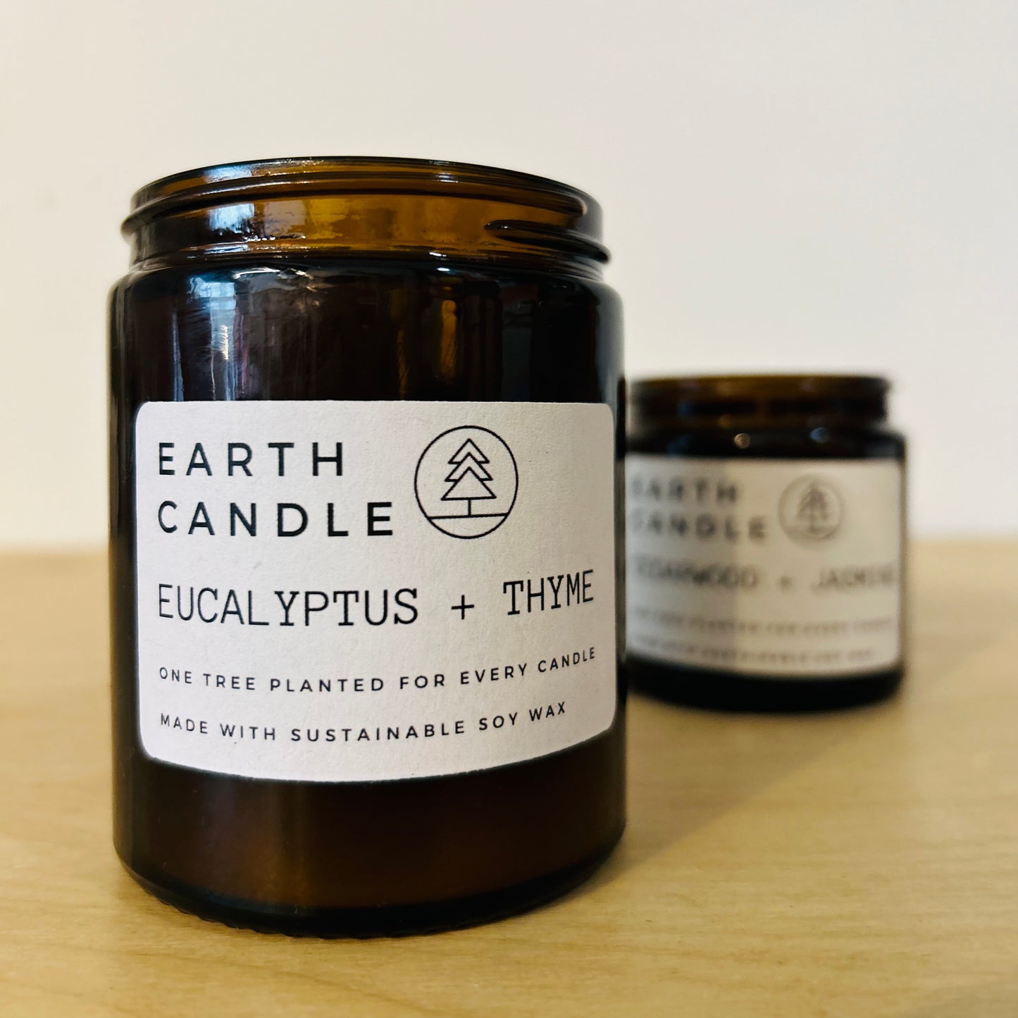 Eucalyptus + Thyme Soy Wax Eco Candle | Larger size