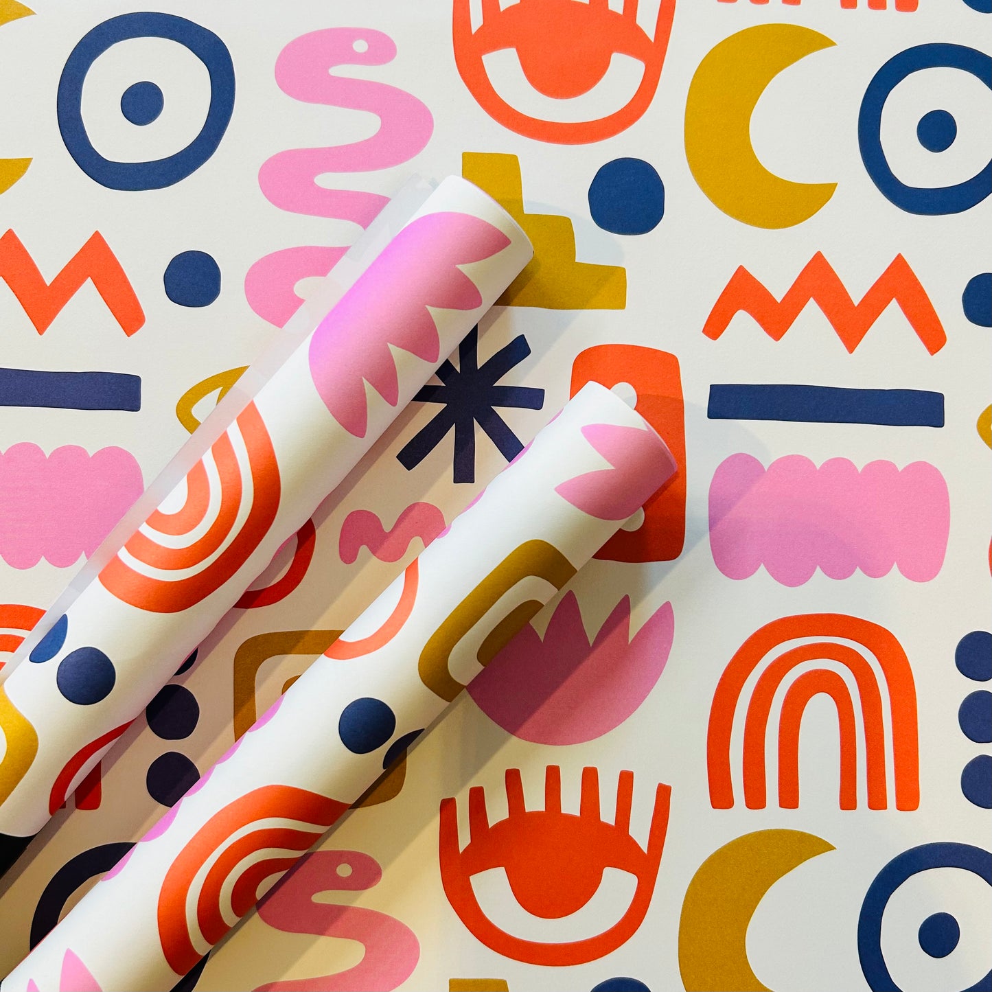 Bright Abstract Shapes gift wrap