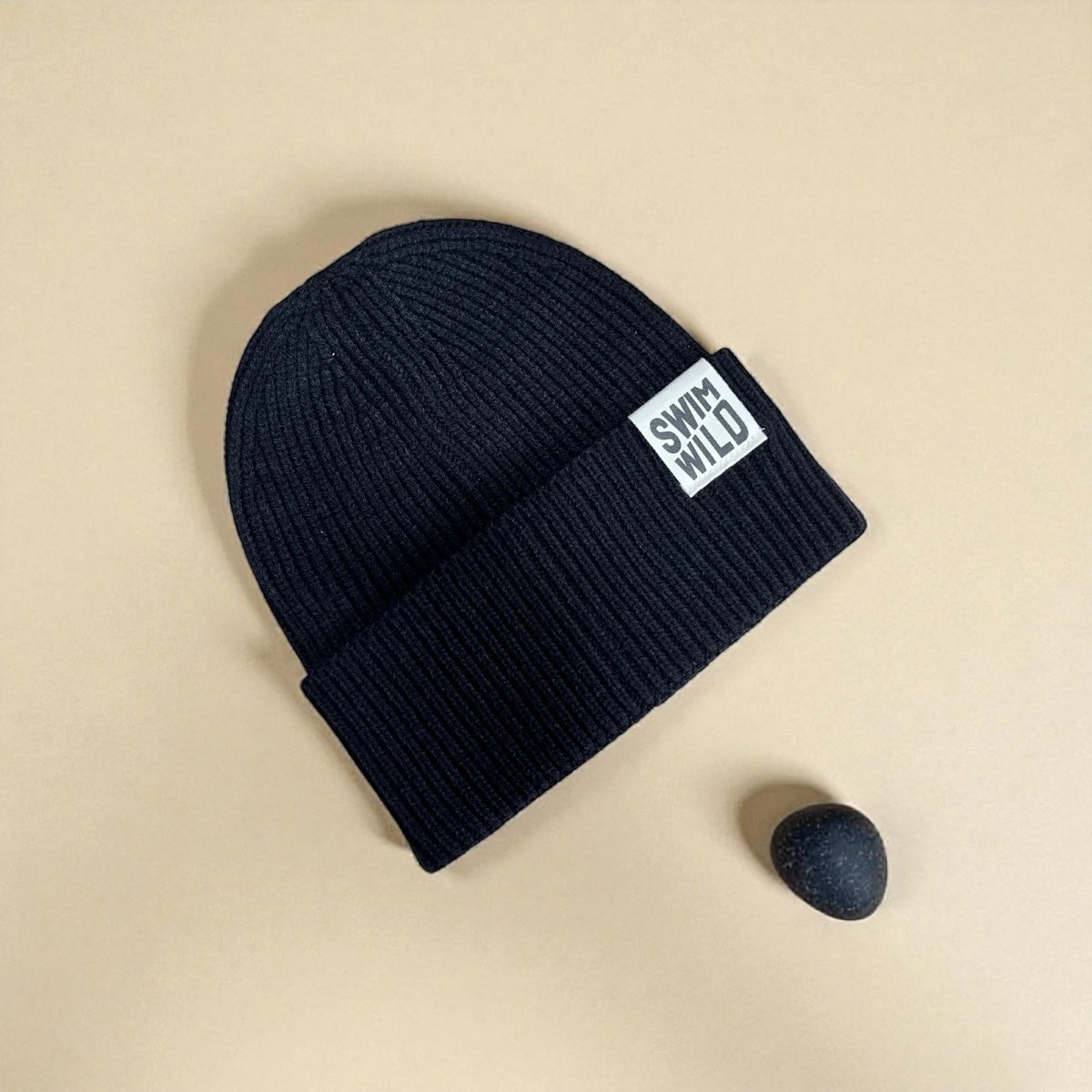 Black Chunky Knit Beanie