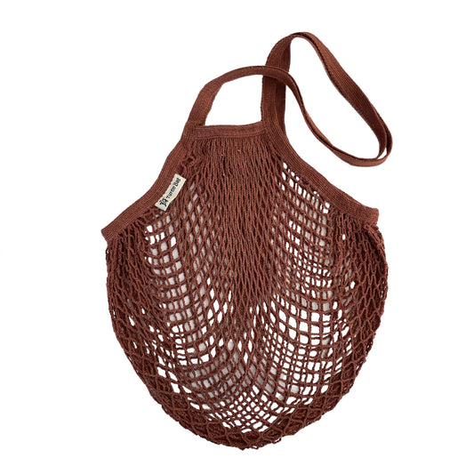 Long Handled Organic Cotton String Bag - Cocoa