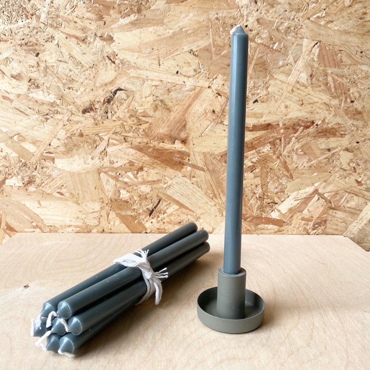 Taper Candle Holder - Green