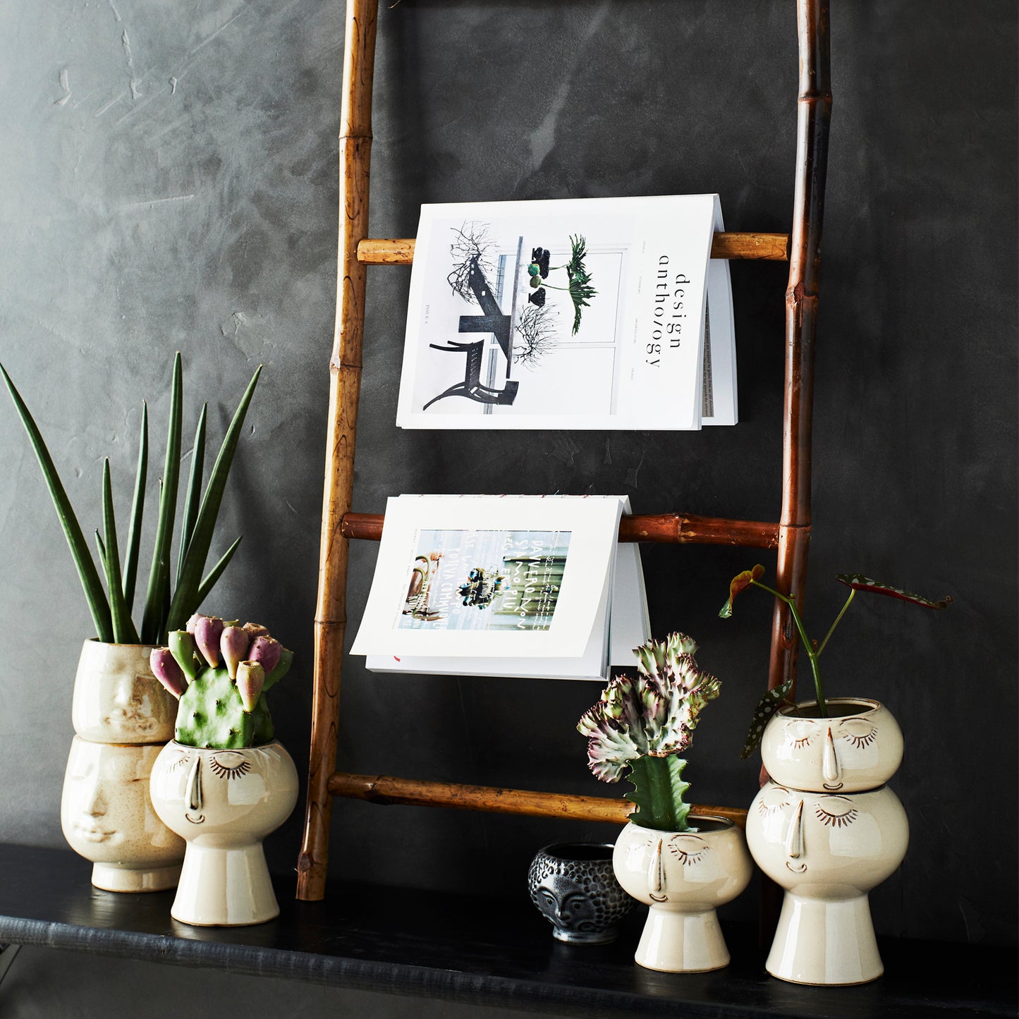 Long Lashes Face Plant Pot/vase - Small