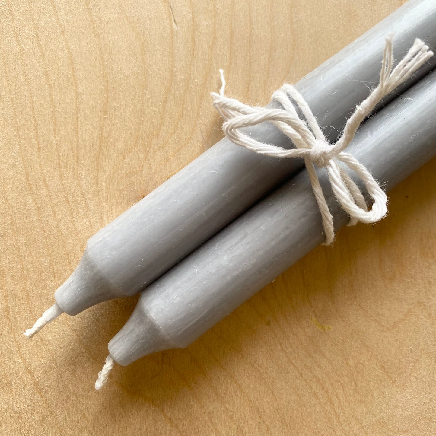 Standard Dinner Candles | Pair | Light Grey