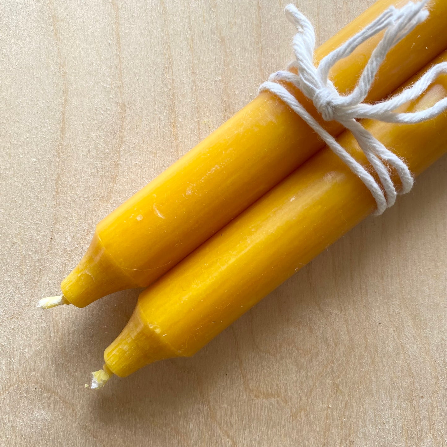 Standard Dinner Candles | Pair | Mustard