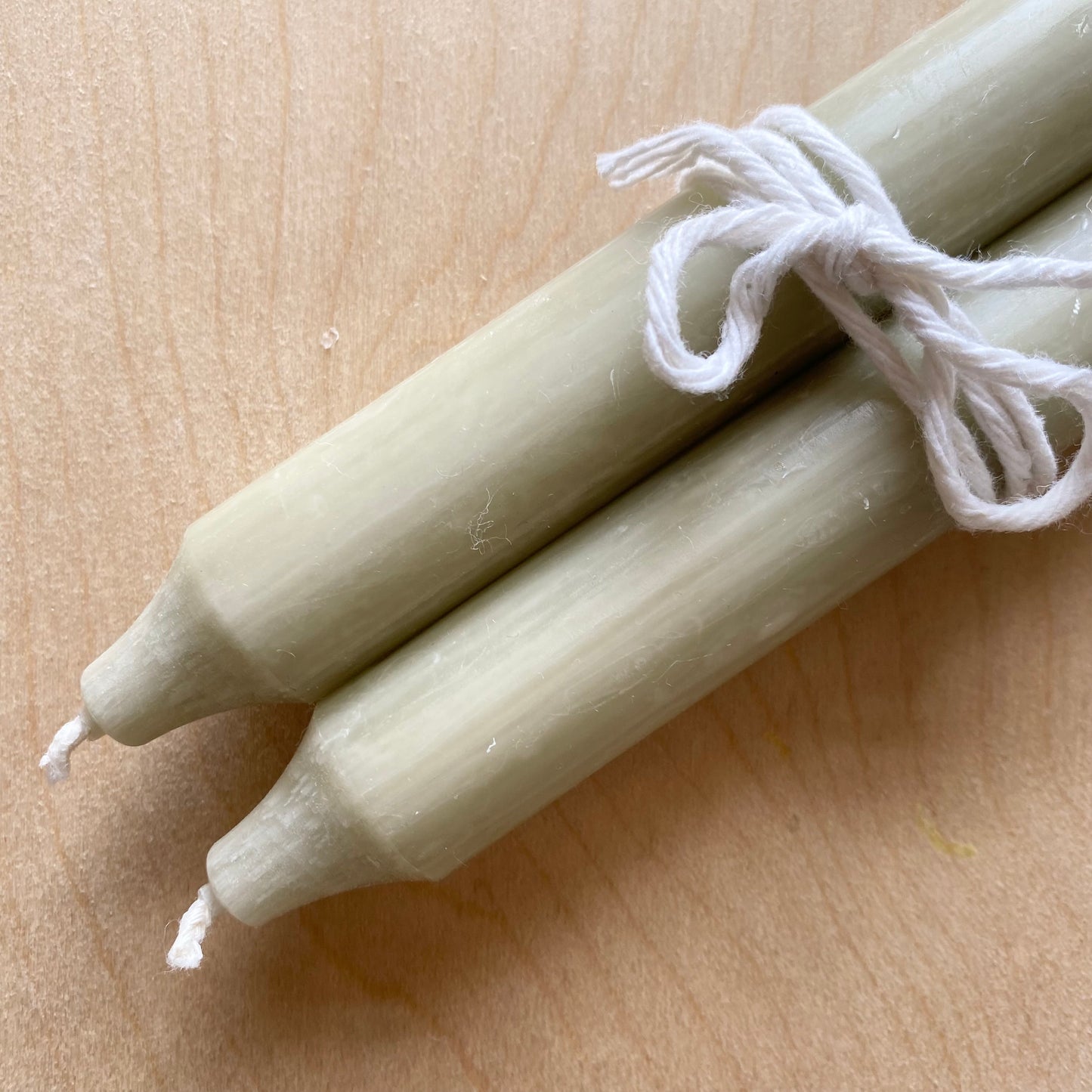 Standard Dinner Candles | Pair | Light Green