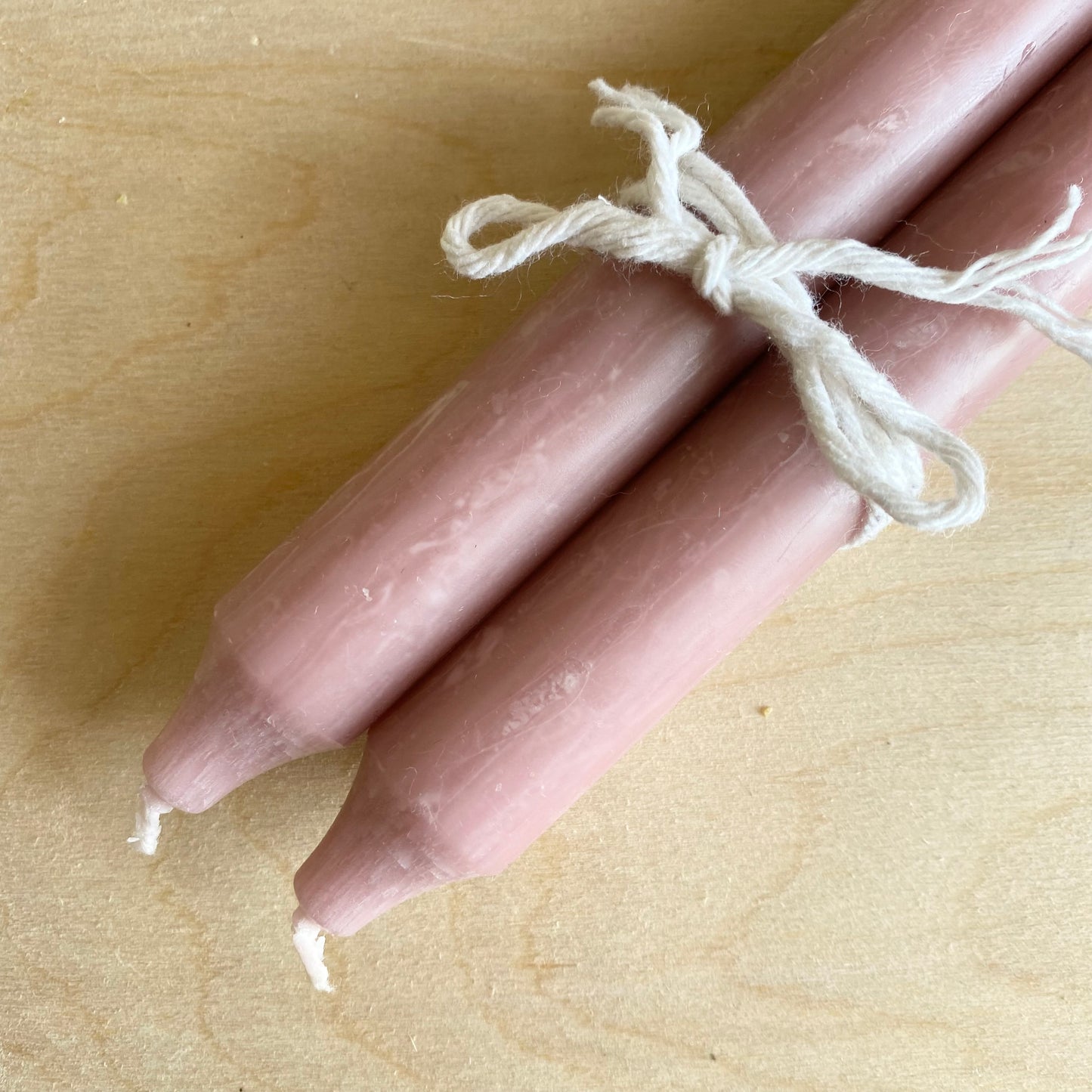 Standard Dinner Candles | Pair | Rose