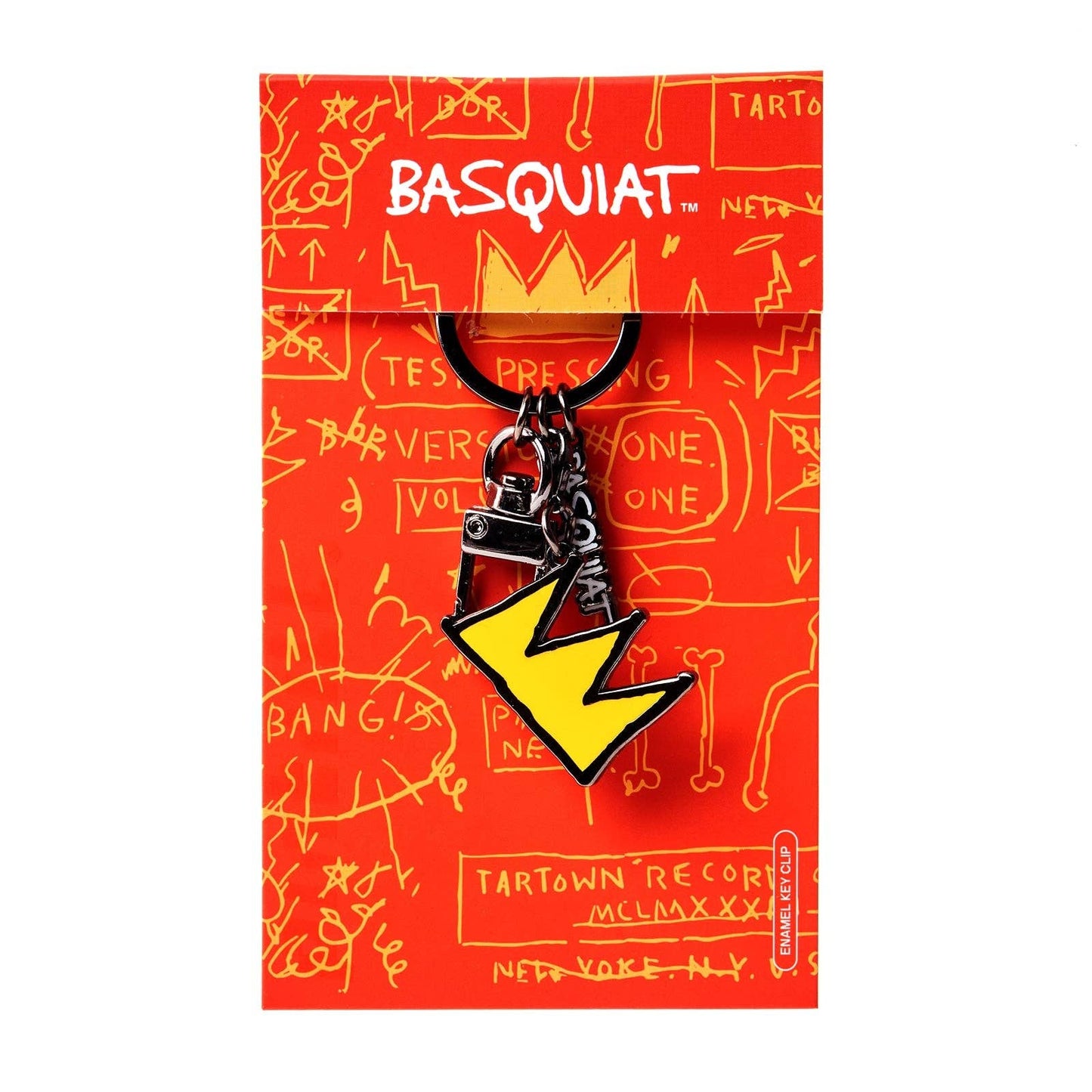 Michel Basquiat Yellow Crown Keyring