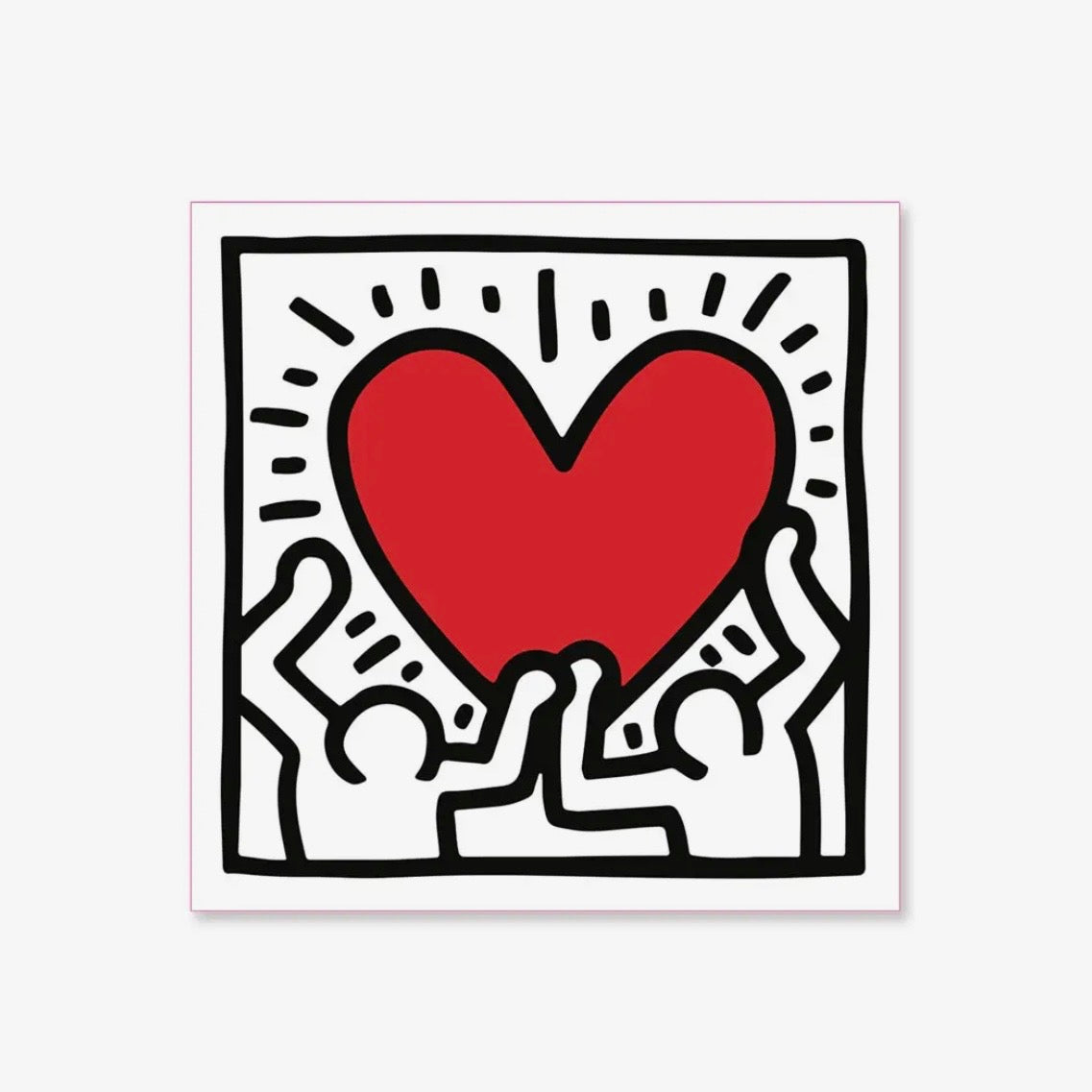 Keith Haring - Holding Heart magnet