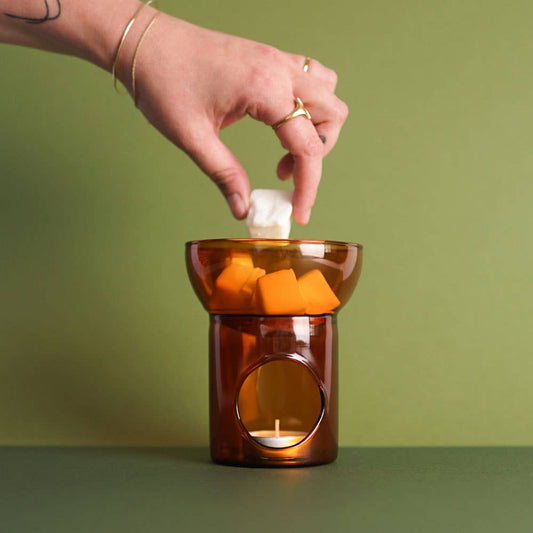 Amber Glass Wax / Oil Burner