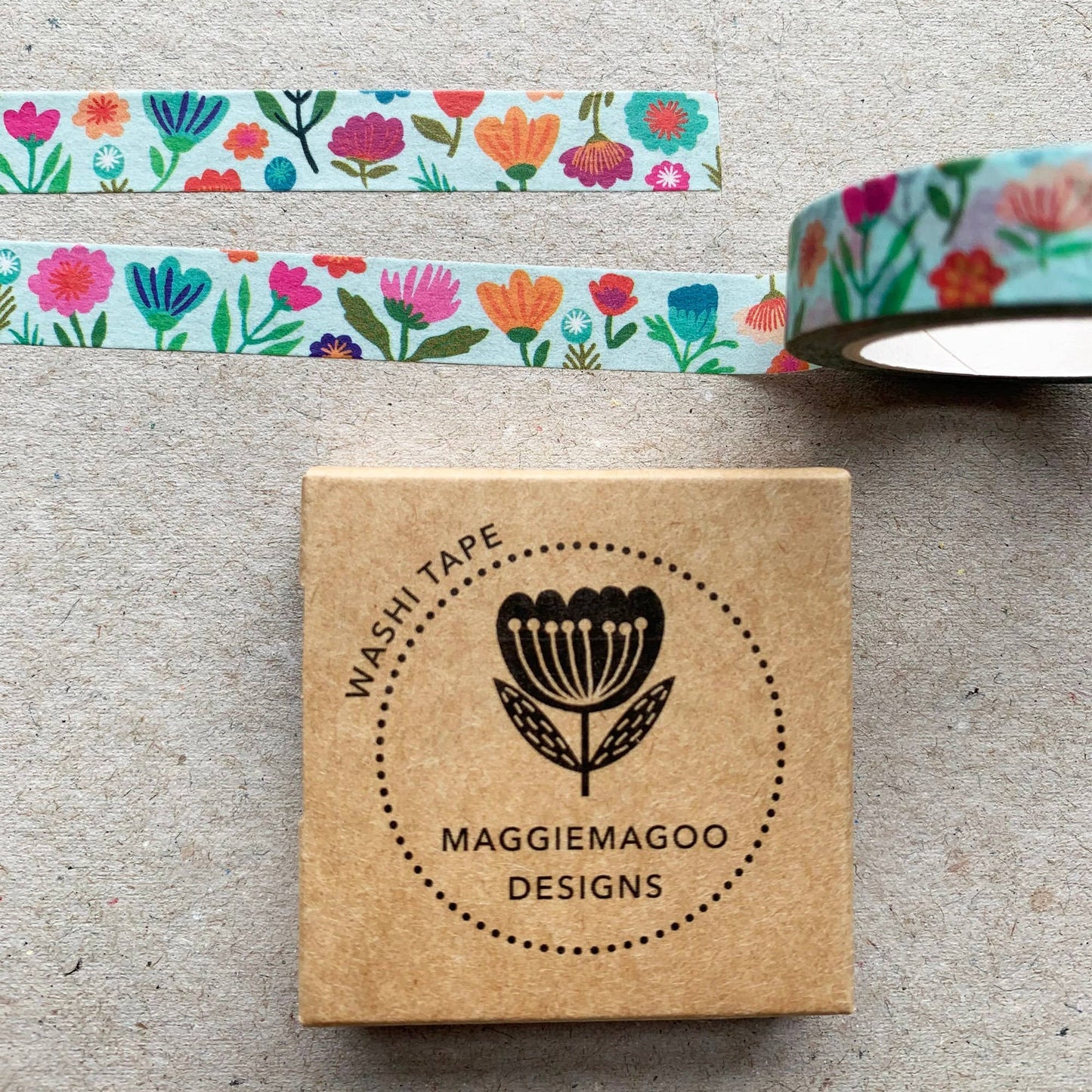 Washi tape - meadow floral pattern