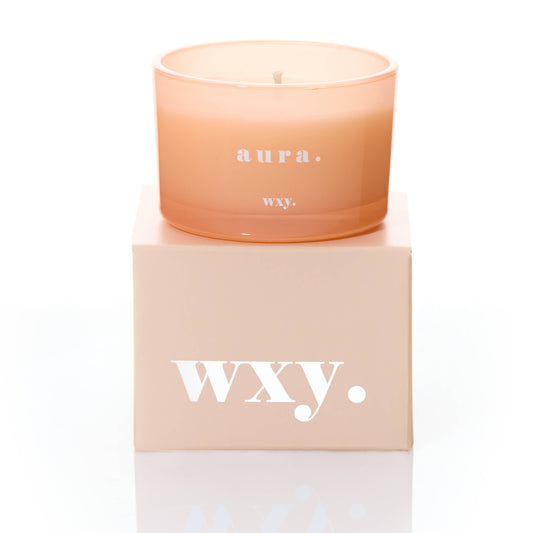 Aura Candle - White Woods + Amber