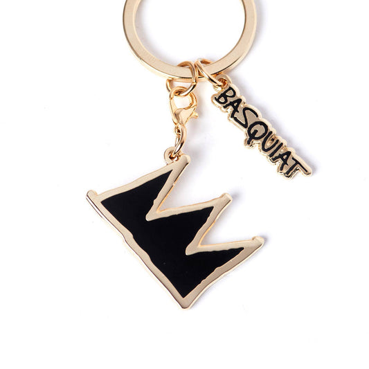 Black and Gold Crown Keyclip