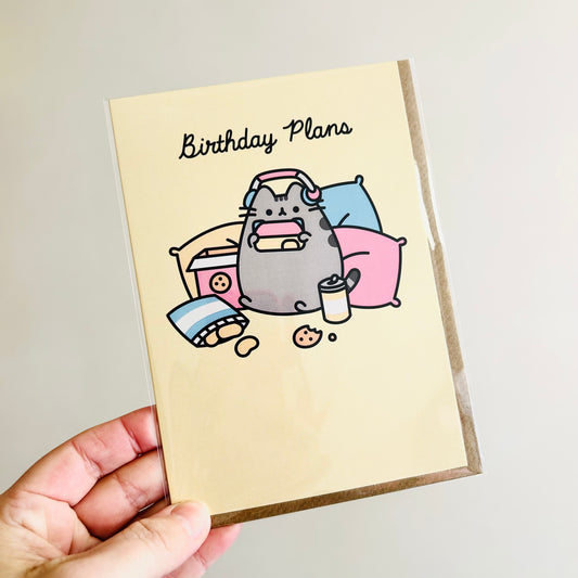 Pusheen Birthday Plans Card
