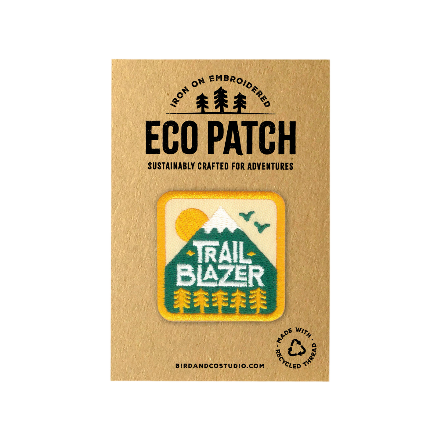 Trail Blazer Mountain Recycled Embroidered Patch