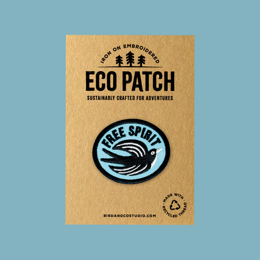 Free Spirit Bird Embroidered Patch