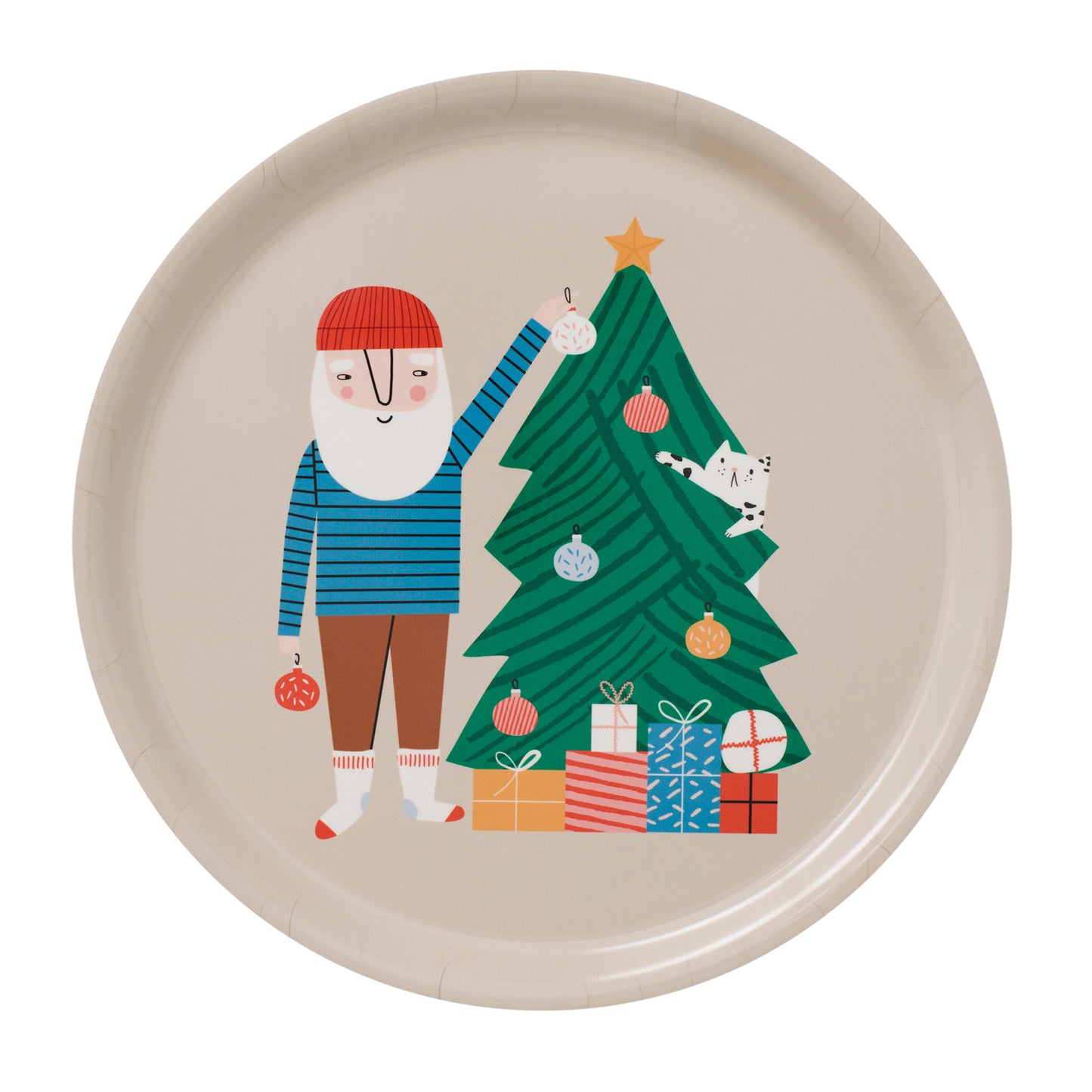 Ebbot and the Christmas Tree Round Tray