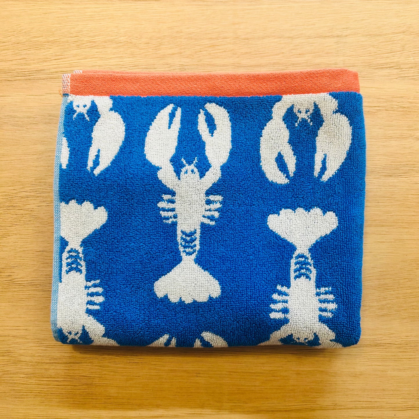 Blue Lobster Organic Cotton Hand Towel