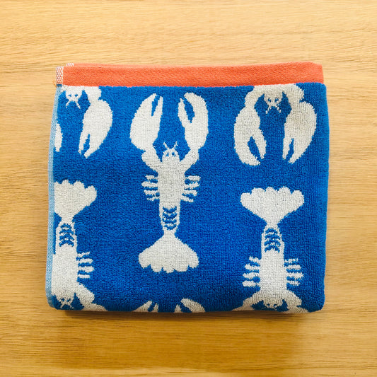 Blue Lobster Organic Cotton Hand Towel