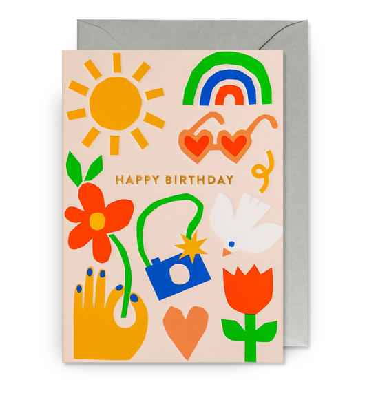 Summer vibes Birthday Collage Card