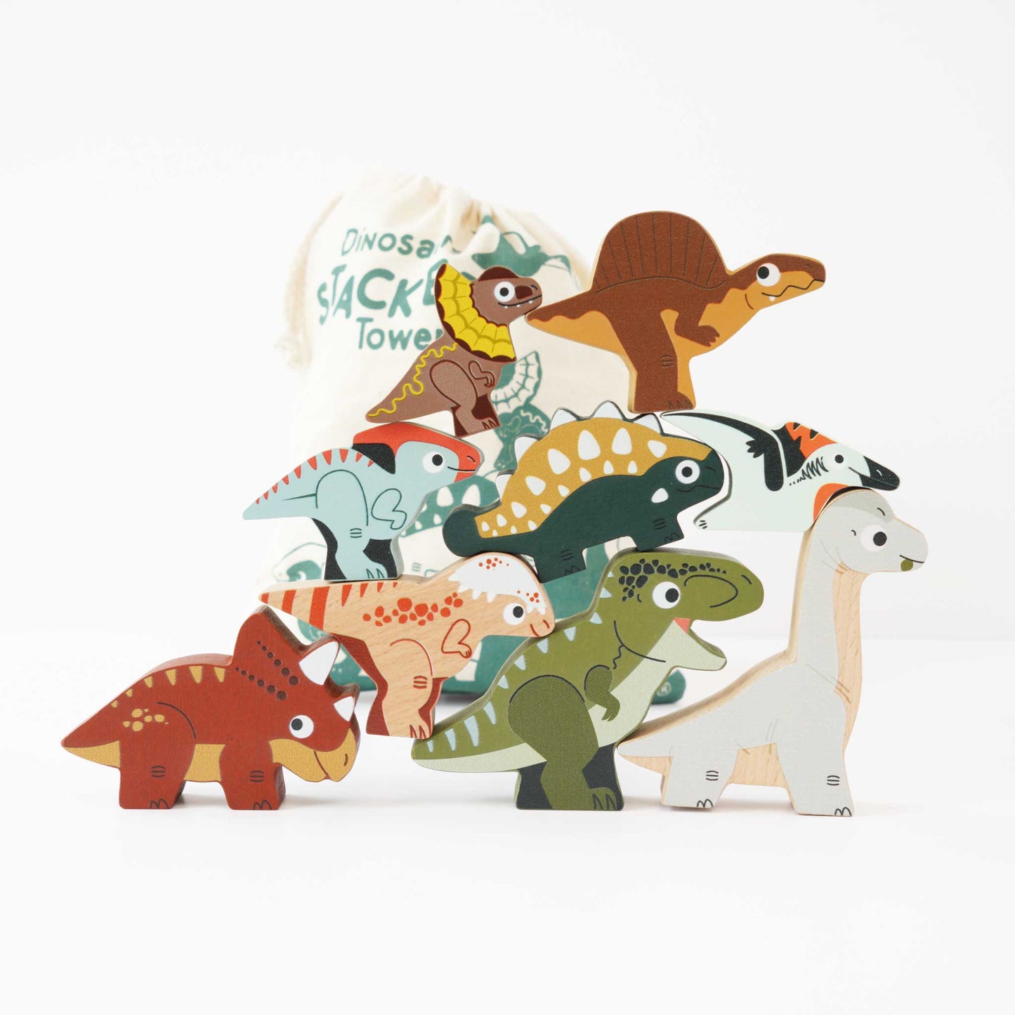 Jurassic Stacking Dinosaurs & Bag