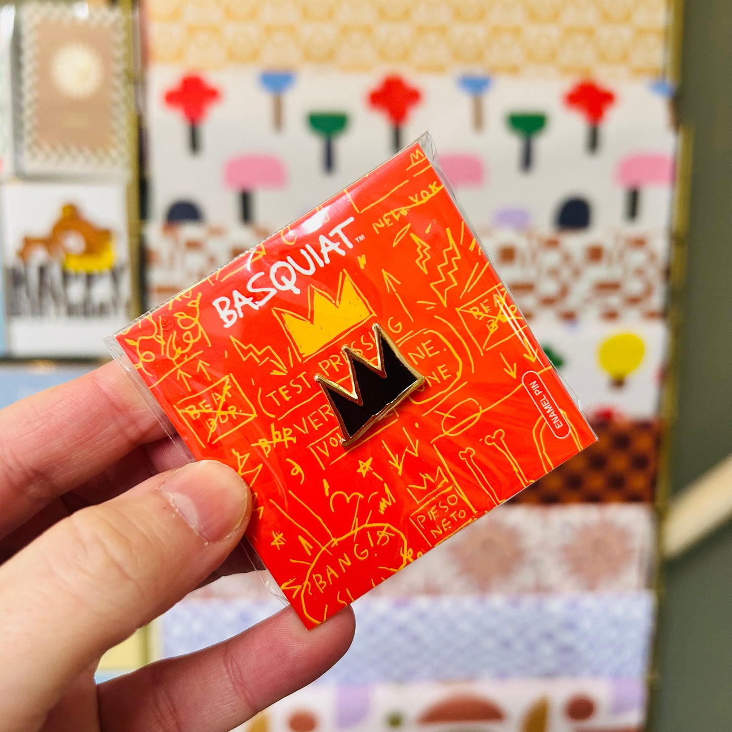 Crown Pin - Black and Gold