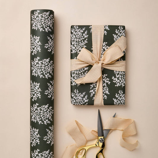 KHAKI BOTANICAL LUXURY GIFT WRAP