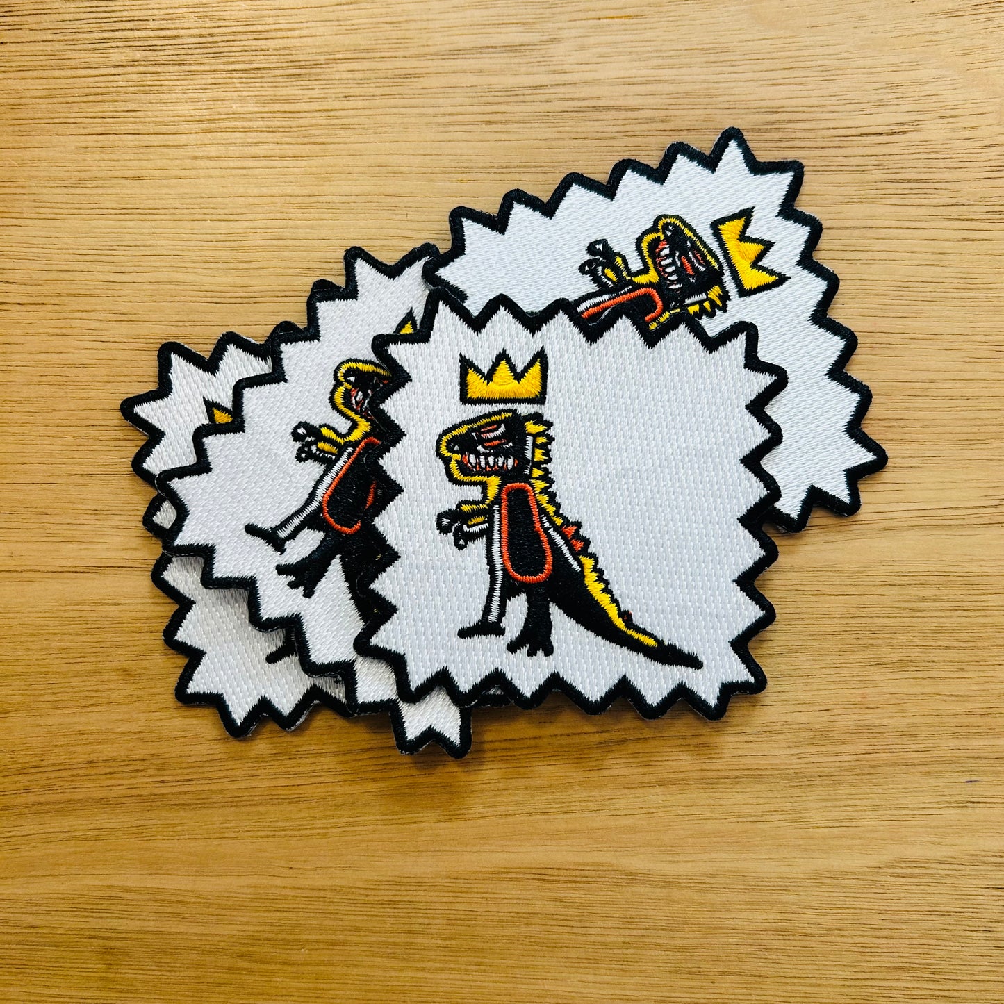 Crowned T-Rex Embroidered Patch