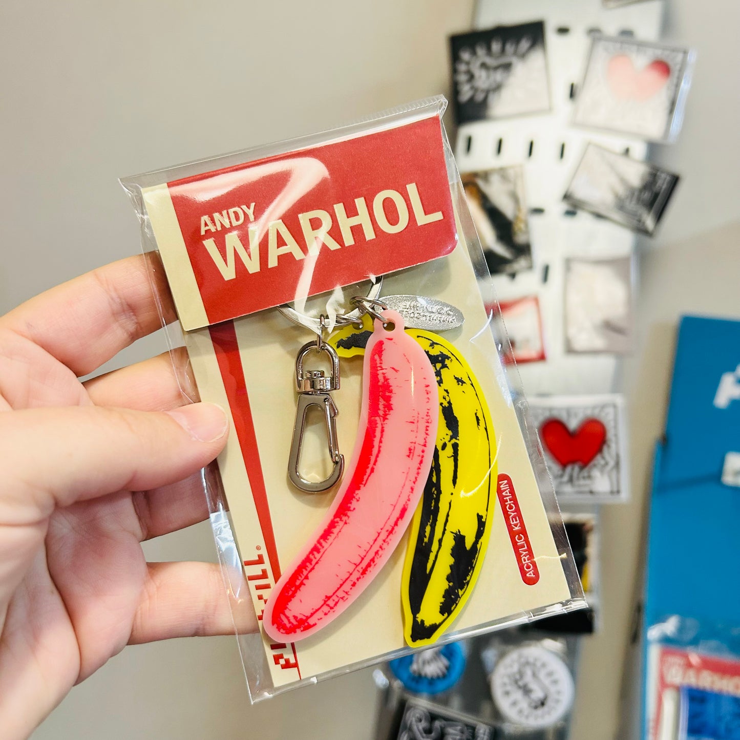 Warhol Bananas Keyring