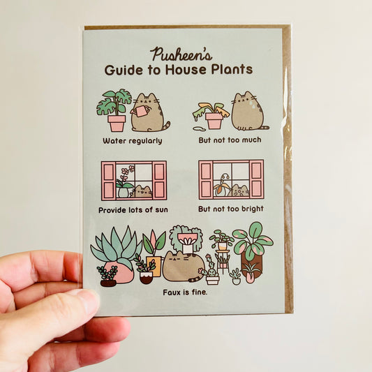 Pusheen Guide to House Plants Card