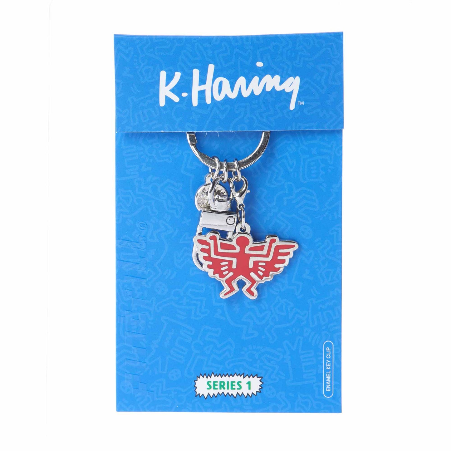 Keith Haring Red Angel Keyclip