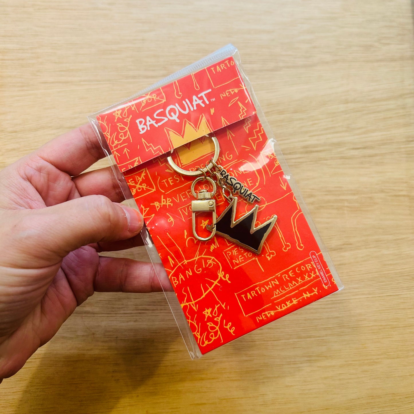 Black and Gold Crown Keyclip