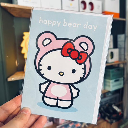 Hello Kitty Happy bear day card