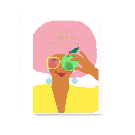Happy Birthday Fruity Lady Card