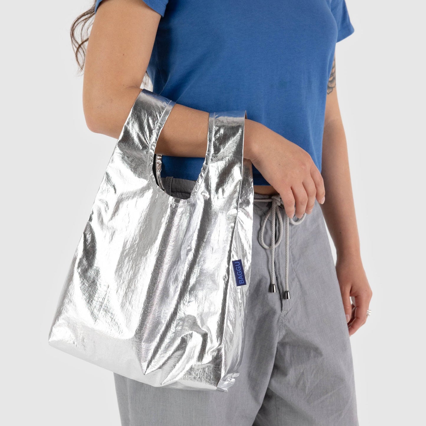 Metallic Silver Baby Reusable Bag