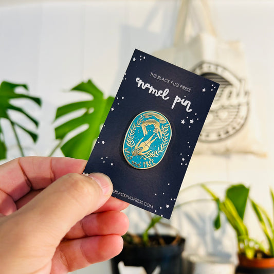 Wild Swimming Enamel Pin