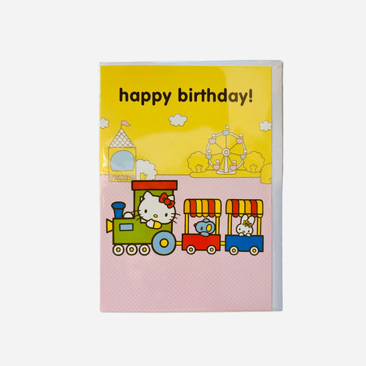 Hello Kitty Train Birthday Card