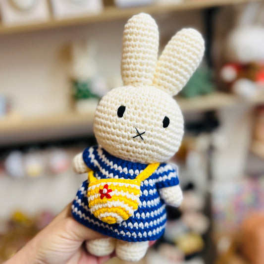 Miffy Blue + White Stripe Dress and Bag