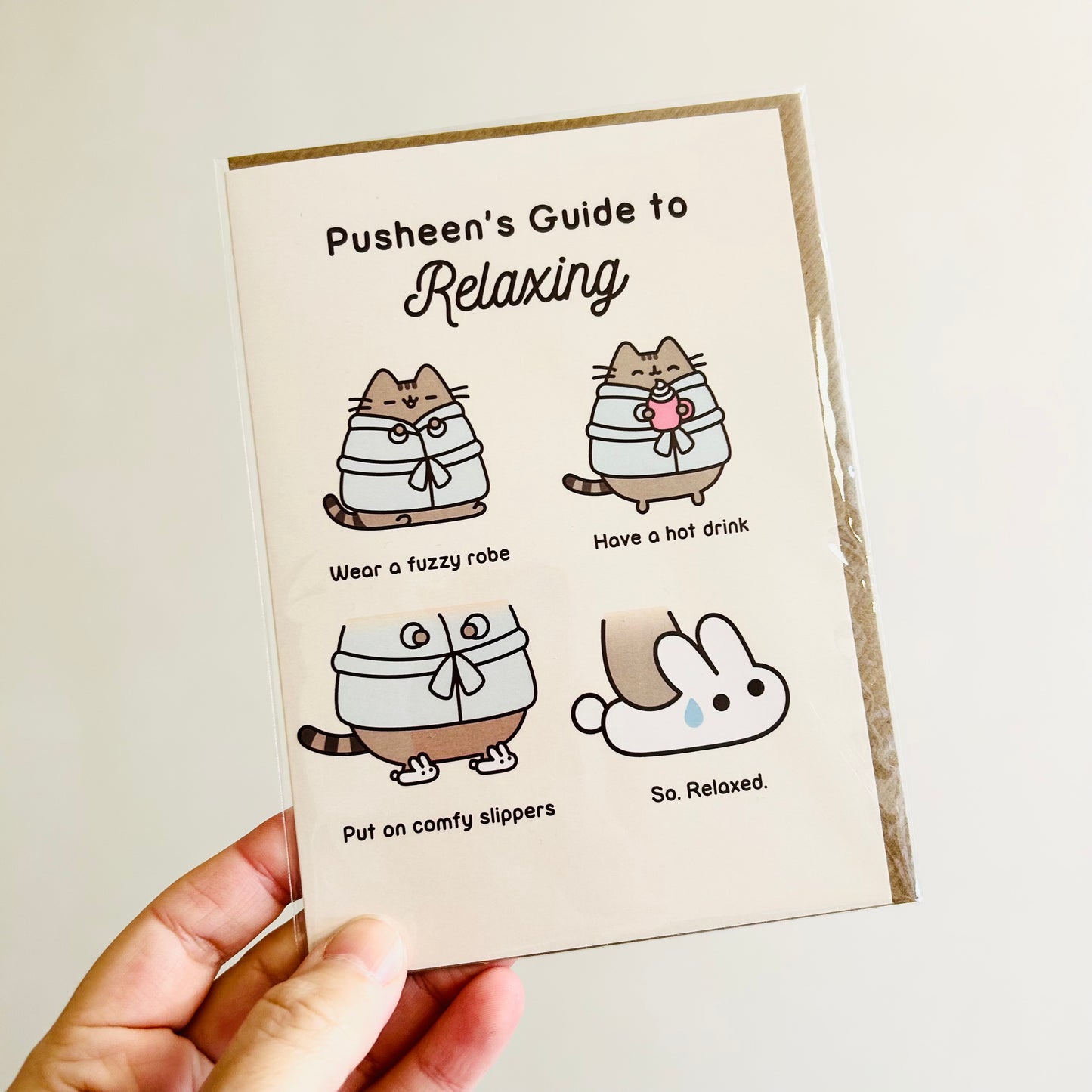Pusheen Guide to Relaxing Card