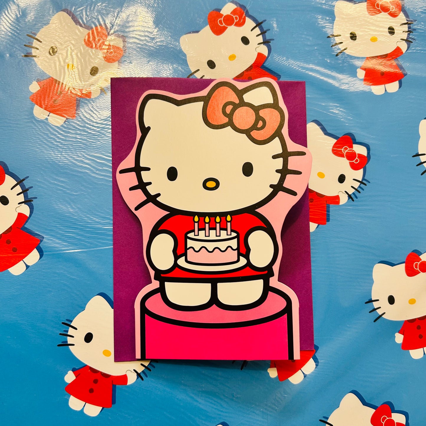Hello Kitty Birthday Cake Standing Birthday Card